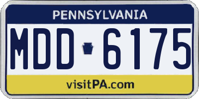 PA license plate MDD6175