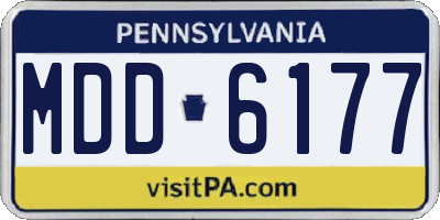 PA license plate MDD6177