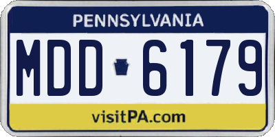PA license plate MDD6179