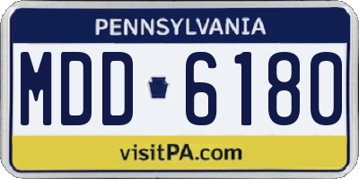 PA license plate MDD6180