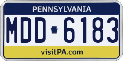 PA license plate MDD6183