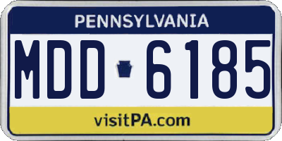 PA license plate MDD6185