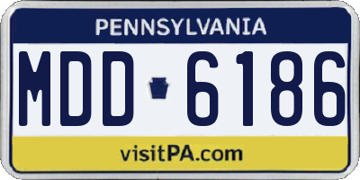 PA license plate MDD6186