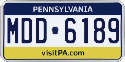 PA license plate MDD6189