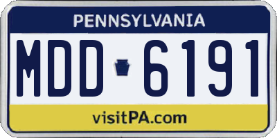PA license plate MDD6191