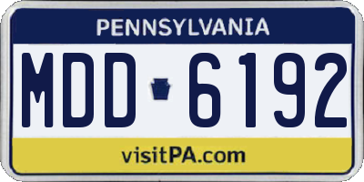 PA license plate MDD6192