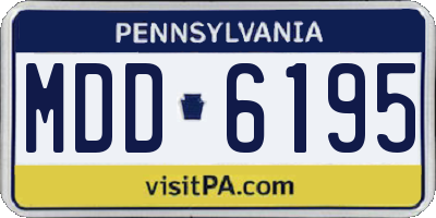 PA license plate MDD6195