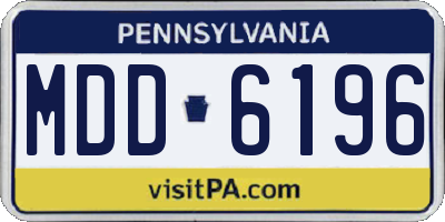PA license plate MDD6196