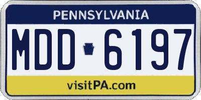 PA license plate MDD6197