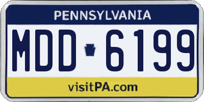 PA license plate MDD6199