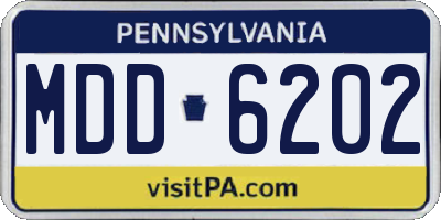 PA license plate MDD6202