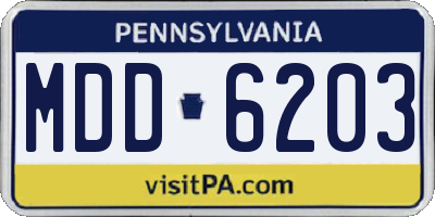 PA license plate MDD6203