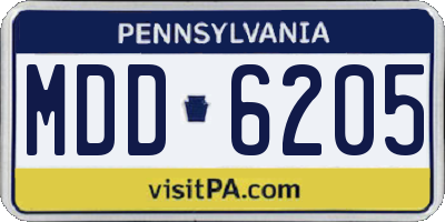 PA license plate MDD6205