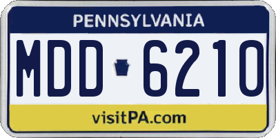 PA license plate MDD6210