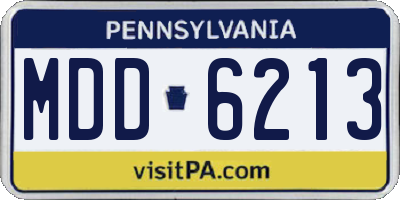 PA license plate MDD6213