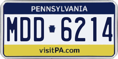 PA license plate MDD6214