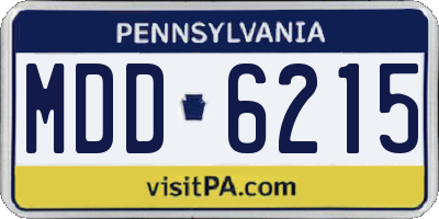 PA license plate MDD6215