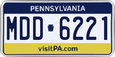 PA license plate MDD6221