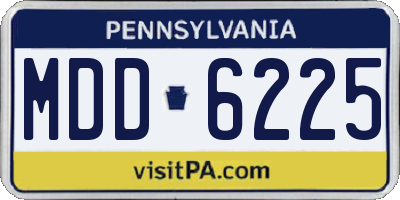 PA license plate MDD6225