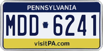 PA license plate MDD6241