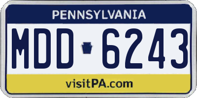 PA license plate MDD6243