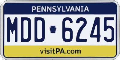 PA license plate MDD6245