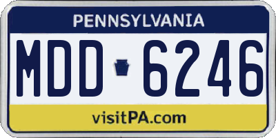 PA license plate MDD6246