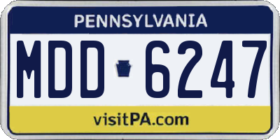 PA license plate MDD6247