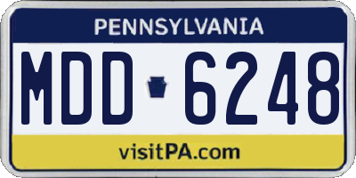 PA license plate MDD6248