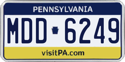 PA license plate MDD6249
