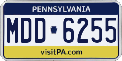 PA license plate MDD6255