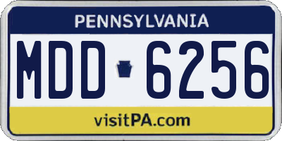 PA license plate MDD6256