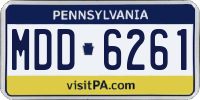PA license plate MDD6261