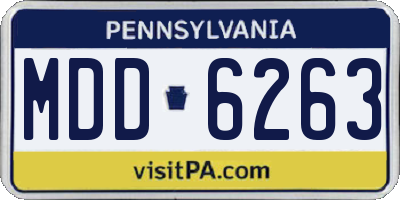 PA license plate MDD6263