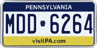 PA license plate MDD6264