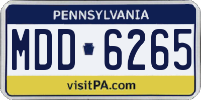 PA license plate MDD6265