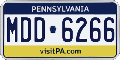 PA license plate MDD6266