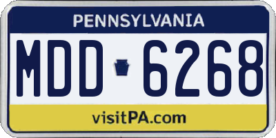 PA license plate MDD6268