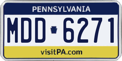 PA license plate MDD6271