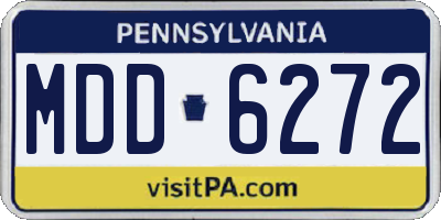 PA license plate MDD6272