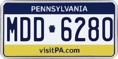PA license plate MDD6280