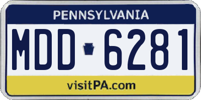PA license plate MDD6281