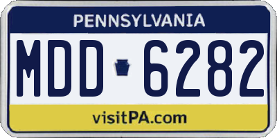 PA license plate MDD6282