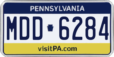 PA license plate MDD6284