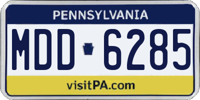 PA license plate MDD6285