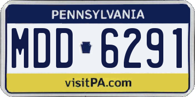 PA license plate MDD6291