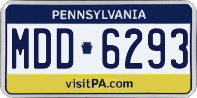 PA license plate MDD6293