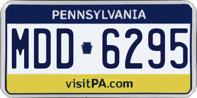 PA license plate MDD6295