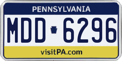 PA license plate MDD6296