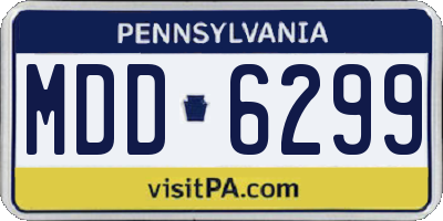 PA license plate MDD6299